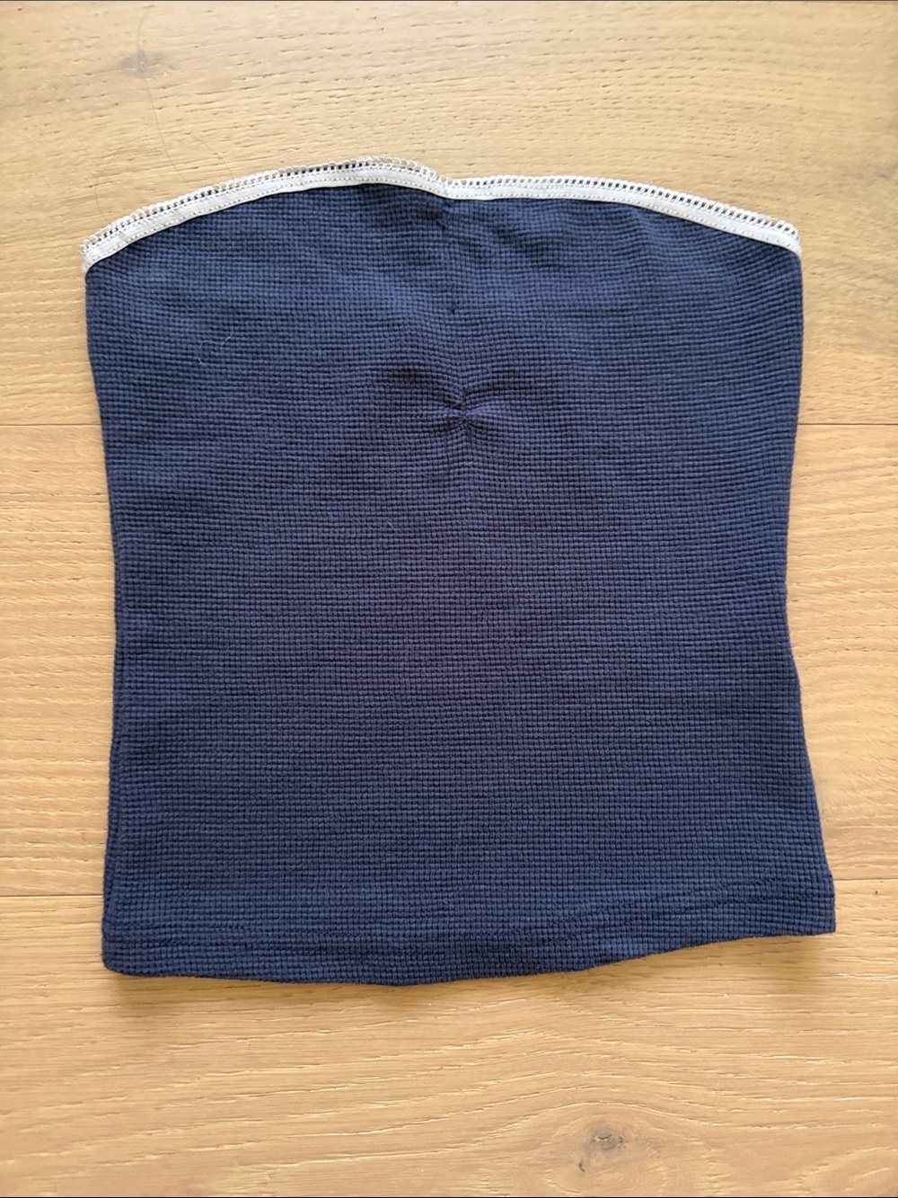 Edikted Navy Tube Top with White Trim